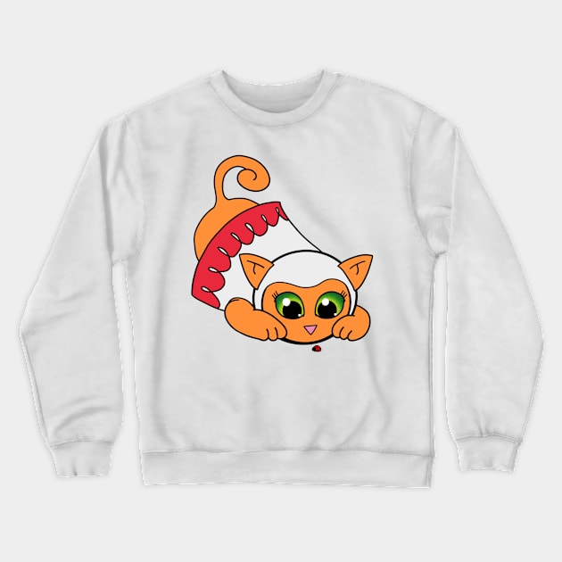 Cleric Kitty from Cat20 Crewneck Sweatshirt by Myowu